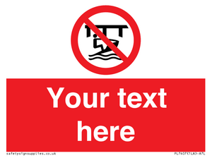 Custom Do not use watercraft in the vicinity of piers